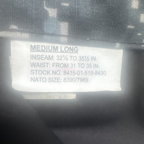 Tru Spec Men's Gray Black Digital‎ Camo Double Knee Tactical Pants Medium Long - Picture 8 of 13